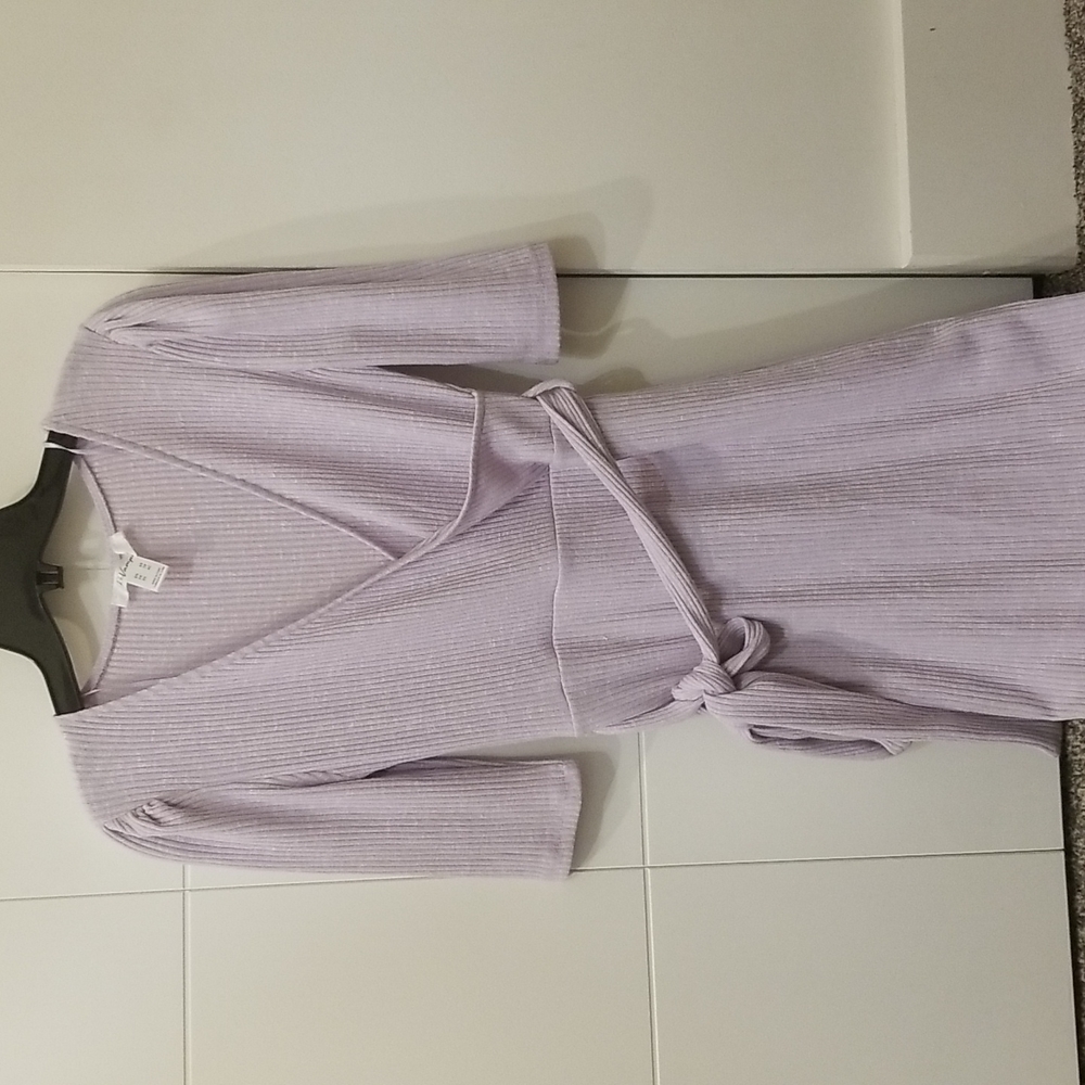 Revamped lilac purple wrap dress